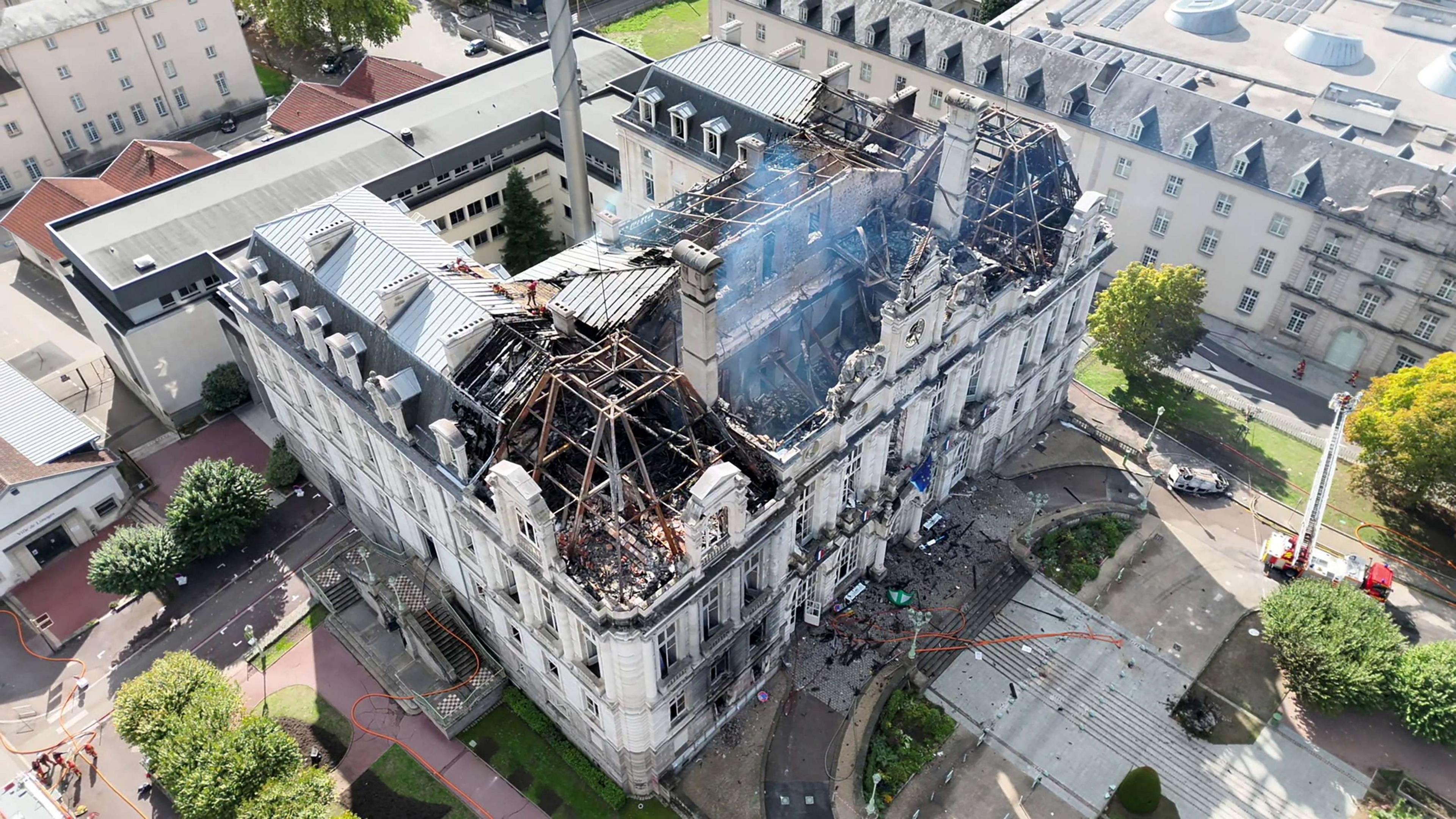 Fire at Historic Limoges Town Hall Sparks Arrest Amid French Protests