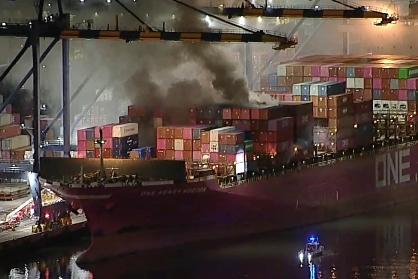 Fire Aboard Container Ship in Los Angeles Prompts Shelter-in-Place Order