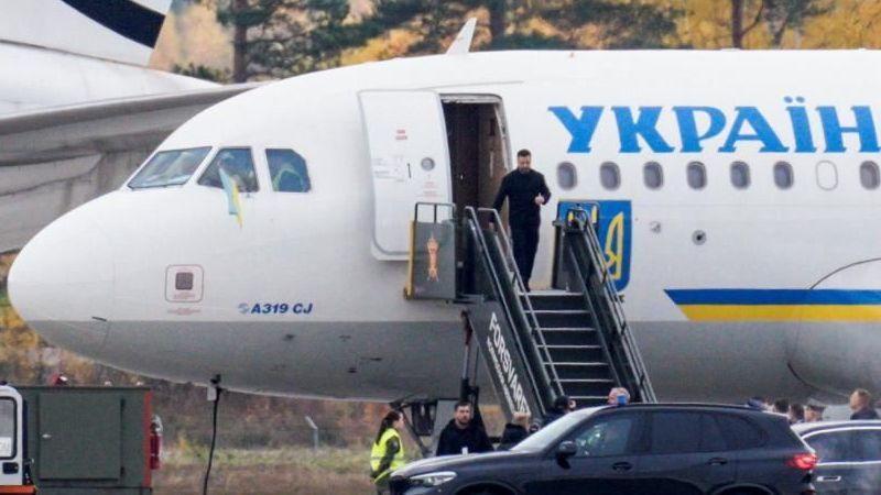 President Zelensky arrives at Oslo airport