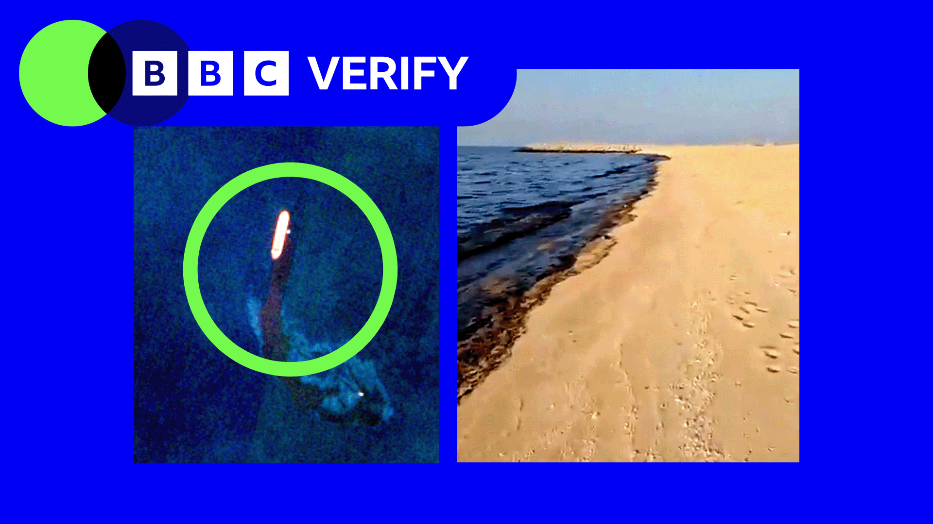 Oil spill on UAE beach
