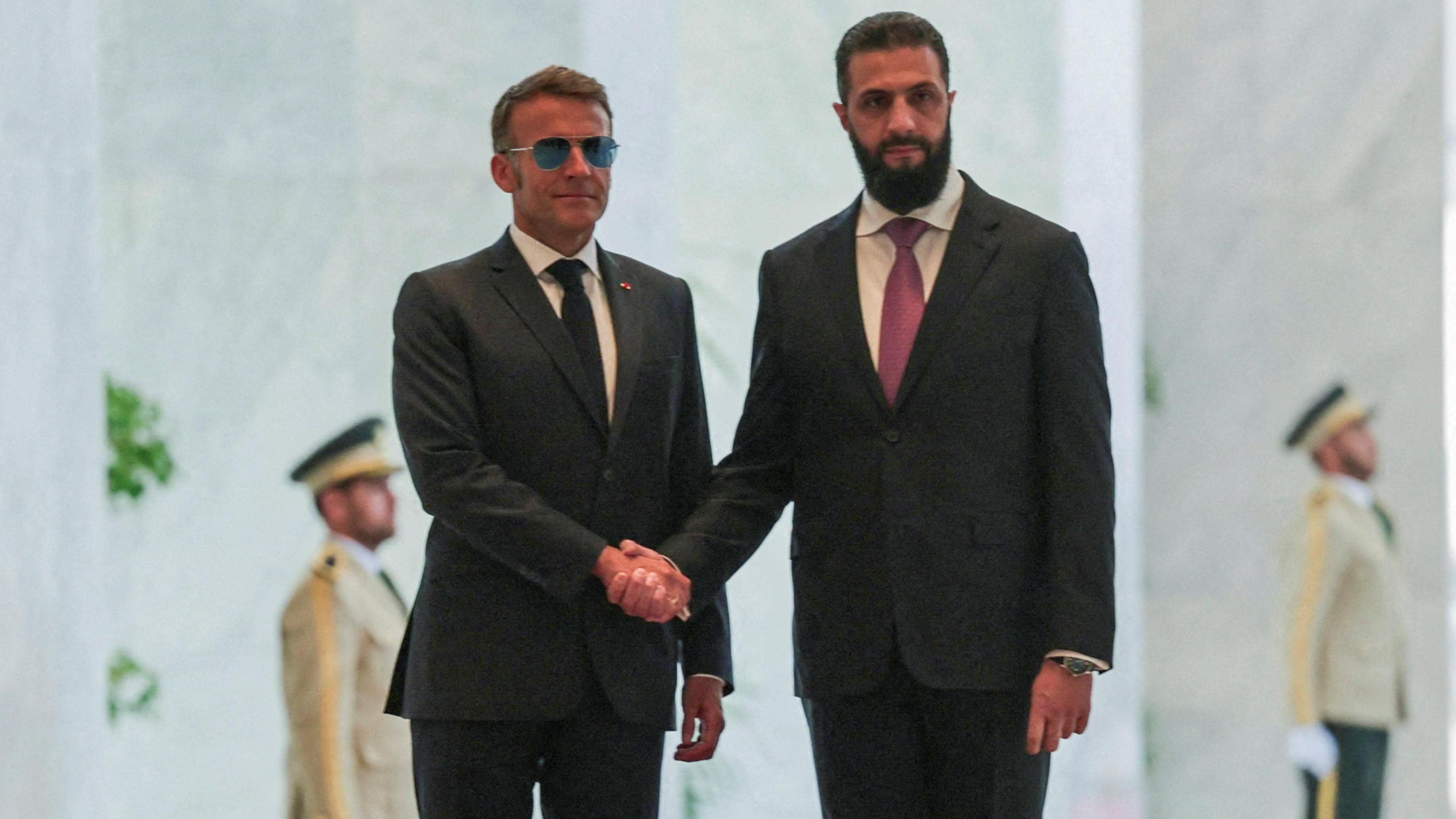 Explosions in Damascus during Macron's visit underline the threat of war to climate‑friendly reconstruction