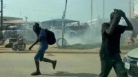 Protests erupted in Nigeria's capital, Abuja, as demonstrators gather to demand the release of separatist leader Nnamdi Kanu, who is currently detained on terrorism charges. Police used tear gas to disperse the crowd.