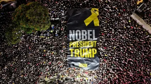 Massive Rally in Tel Aviv Celebrates Trump Amid Hostage Negotiations