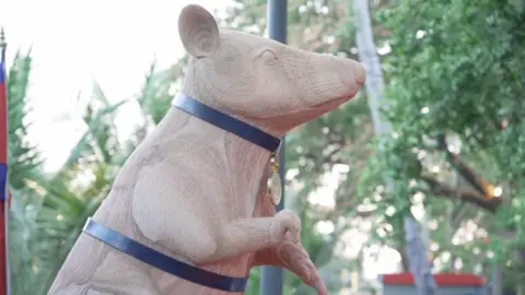 Cambodia Commemorates Heroic Landmine-Sniffing Rat with Statue